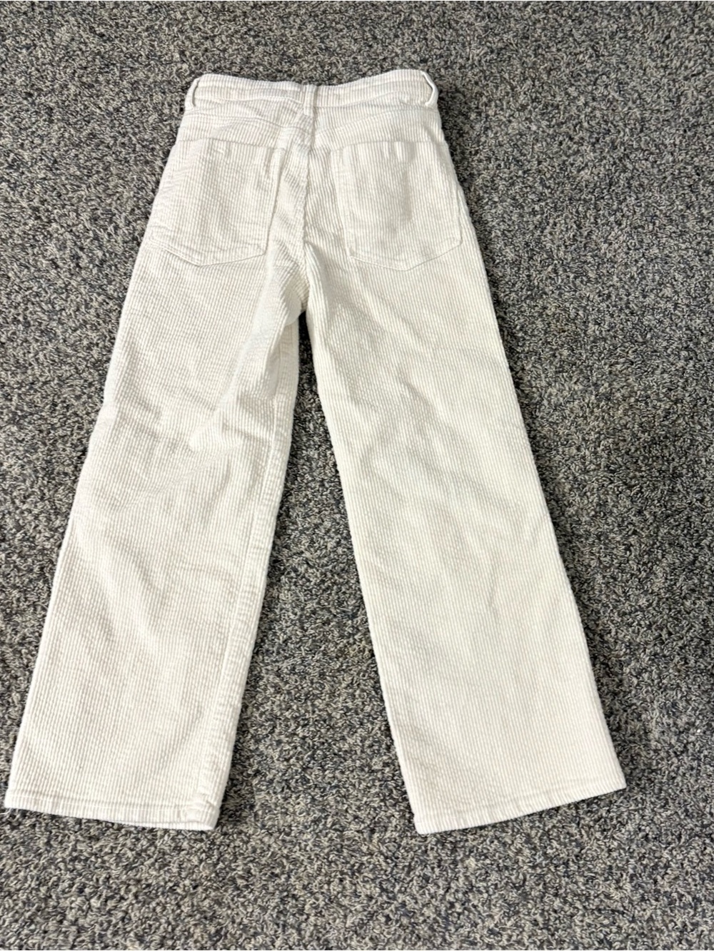 Altar'd State White Straight-Leg Corduroy Pants